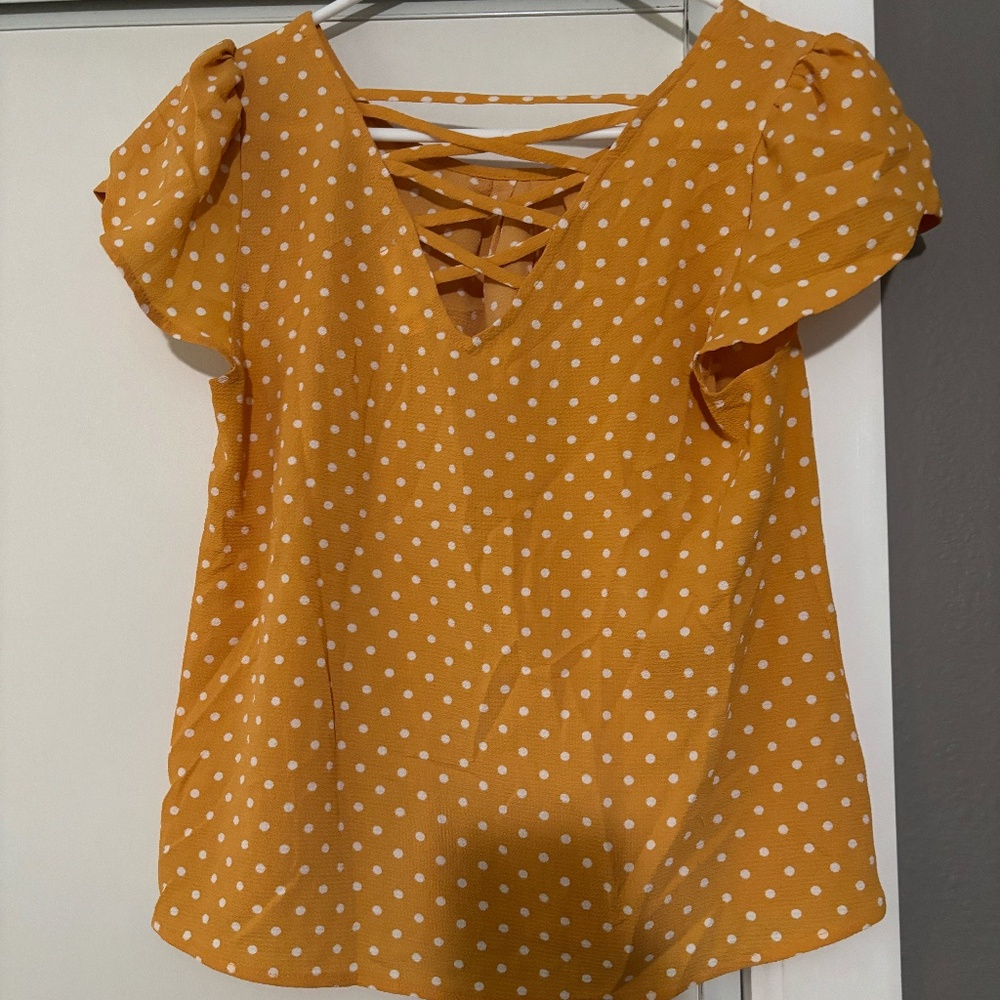 Yellow Polka Dot Blouse
